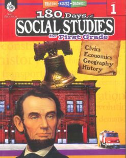 [Sách] Shell Education - 180 Days of Social Studies for First Grade (Grade 1) – Sách giấy gáy xoắn