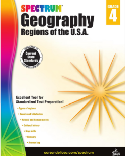 [Sách] Spectrum Grade 4 - Geography Regions of the U.S.A (có kèm đáp án) – Sách giấy gáy xoắn