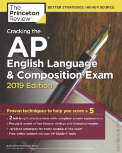 [Sách] The Princeton Review – Cracking the AP English Language & Composition Exam 2019 Edition 2 Full-length Practice Tests – Sách giấy gáy xoắn