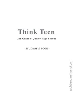 [Sách] Think Teen 2 - 2nd Grade of Junior High School Advanced Student's Book – Sách giấy gáy xoắn
