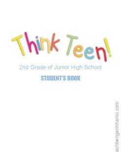 [Sách] Think Teen 2 - 2nd Grade of Junior High School Beginners Student's Book – Sách giấy gáy xoắn