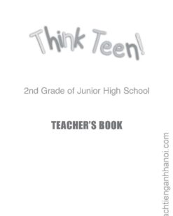 [Sách] Think Teen 2 - 2nd Grade of Junior High School Beginners Teacher's Book – Sách giấy gáy xoắn