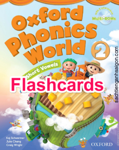 [THẺ FLASHCARD] Oxford Phonics World level 2 - 93 thẻ, In 2 mặt, size A5, ép plastics