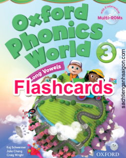 [THẺ FLASHCARD] Oxford Phonics World level 3 - 96 thẻ, In 2 mặt, size A5, ép plastics
