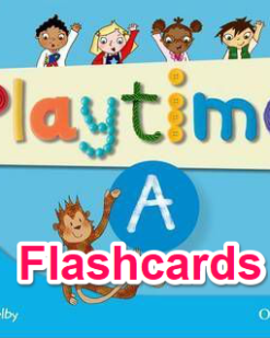 [THẺ FLASHCARD] Oxford Playtime A - 53 thẻ cỡ A4, ép plastics