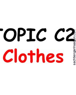[THẺ FLASHCARD] Popodoo Smart English Topic C2: Clothes - 25 thẻ, 2 mặt, ép plastics