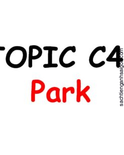 [THẺ FLASHCARD] Popodoo Smart English Topic C4: Park - 25 thẻ, 2 mặt, ép plastics