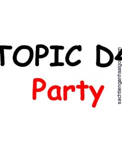 [THẺ FLASHCARD] Popodoo Smart English Topic D4: Party - 24 thẻ, 2 mặt, ép plastics