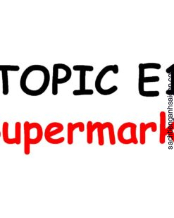 [THẺ FLASHCARD] Popodoo Smart English Topic E1: Supermarket - 24 thẻ, 2 mặt, ép plastics