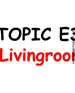 [THẺ FLASHCARD] Popodoo Smart English Topic E3: Livingroom - 24 thẻ, 2 mặt, ép plastics