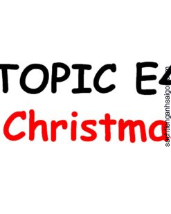 [THẺ FLASHCARD] Popodoo Smart English Topic E4: Christmas - 25 thẻ, 2 mặt, ép plastics