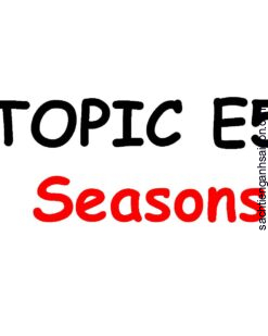 [THẺ FLASHCARD] Popodoo Smart English Topic E5: Seasons - 13 thẻ, 2 mặt, ép plastics