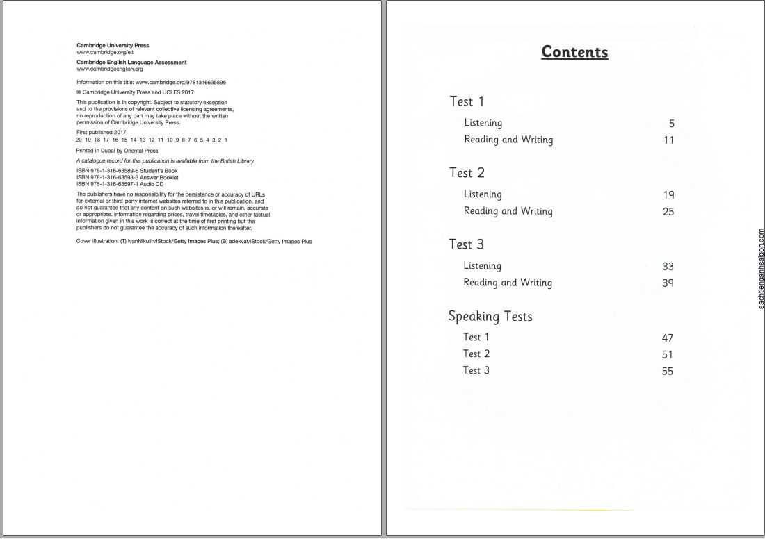 Authentic Exam Paper Cambridge English Starters 1 Authentic Examination Papers For Revised ...